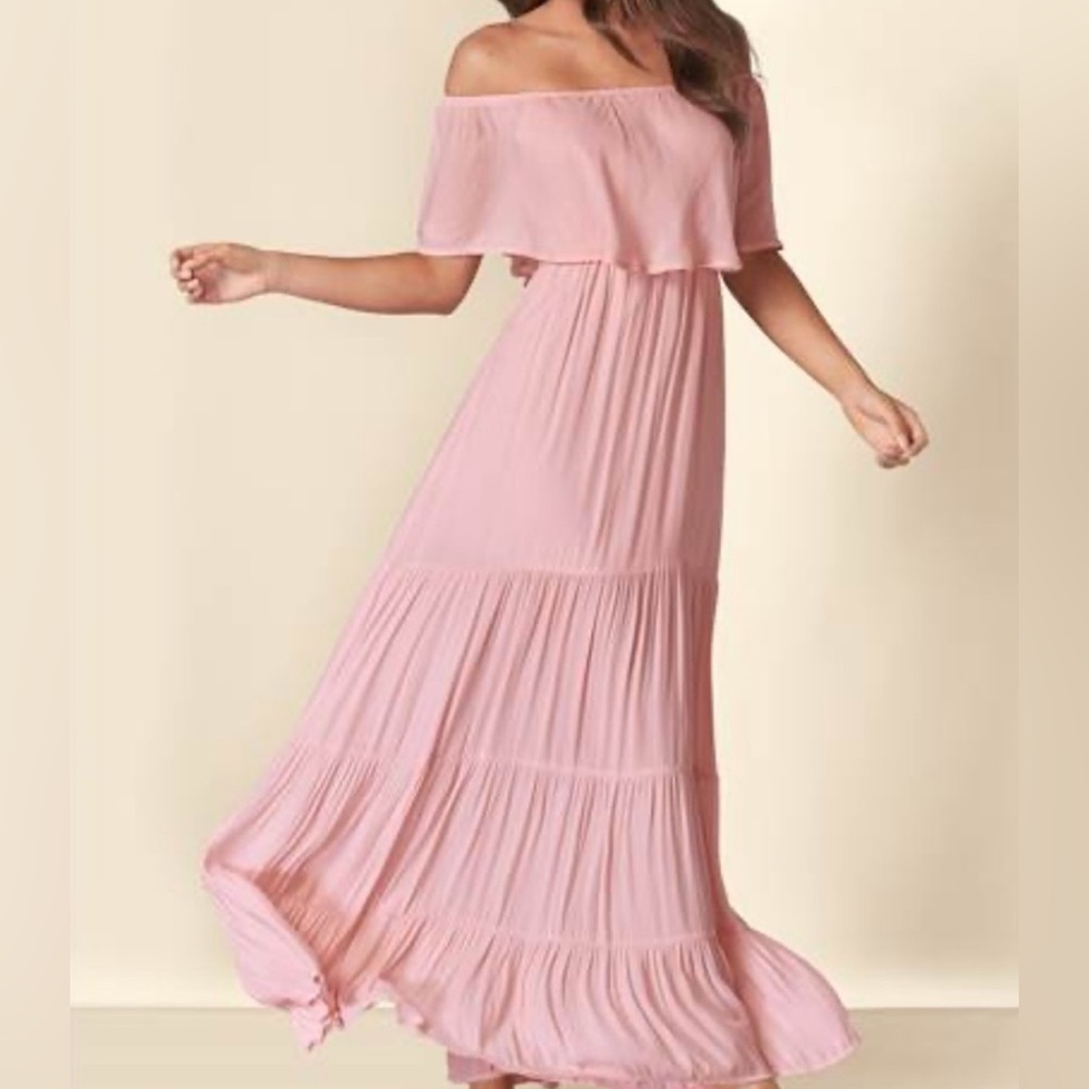 Venus Off Shoulder Tiered Maxi Dress